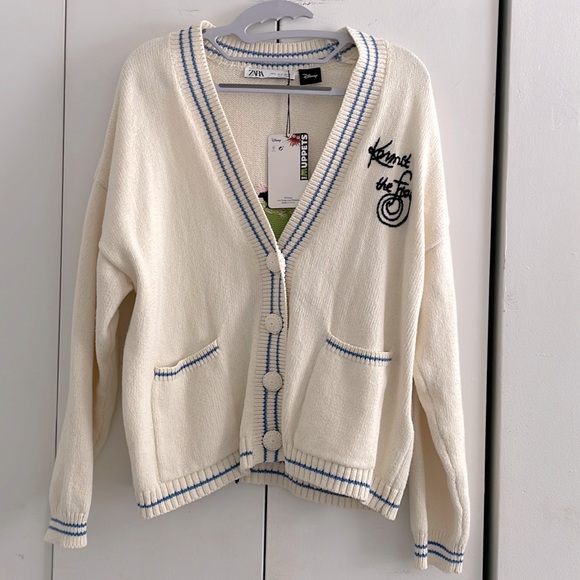 Rare Kermit The Frog Zara Knit Cardigan 